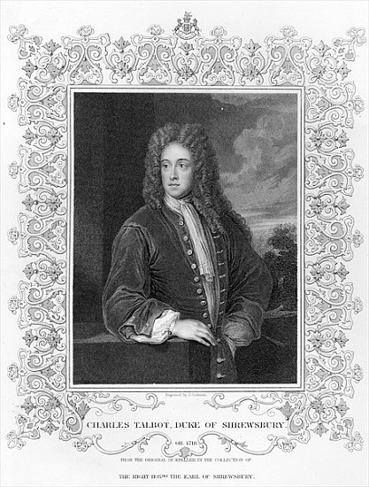 Charles Talbot, Duke of Shrewsbury; engraved by J. Cochran from (after) Sir Godfrey Kneller