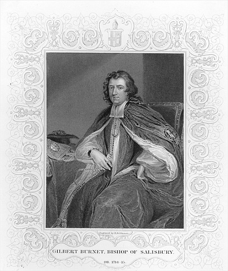 Gilbert Burnet, Bishop of Salisbury; engraved by H. Robinson from (after) Sir Godfrey Kneller