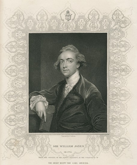 Sir William Jones from ''Gallery of Portraits'', published in 1833 from (after) Sir Joshua Reynolds