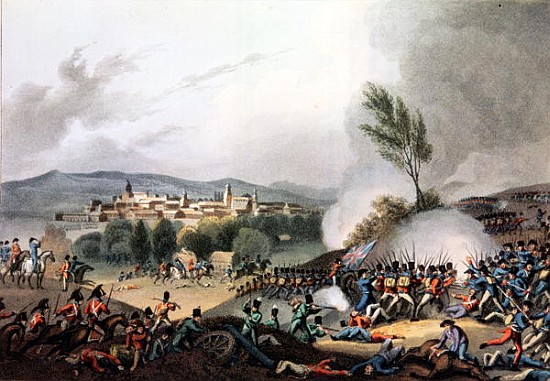 Battle of Vittoria, 21st June, 1813, etched I. Clark, aquatintedM. DuBourg from (after) William Heath