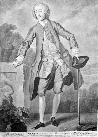 Gustavus Hamilton; engraved by Andrew Miller from (after) William Hogarth