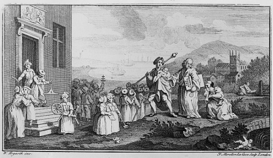 The Foundlings; engraved by Francois Morellon La Cave from (after) William Hogarth