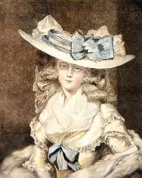 Portrait of Mrs. Benwell; engraved by W Ward