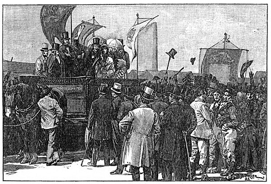 The Chartist Demonstration on Kennington Common, 10th April 1848 from (after) William Barnes Wollen