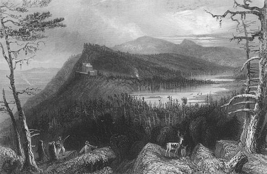 The Two Lakes and the Mountain House on the Catskills from (after) William Henry Bartlett
