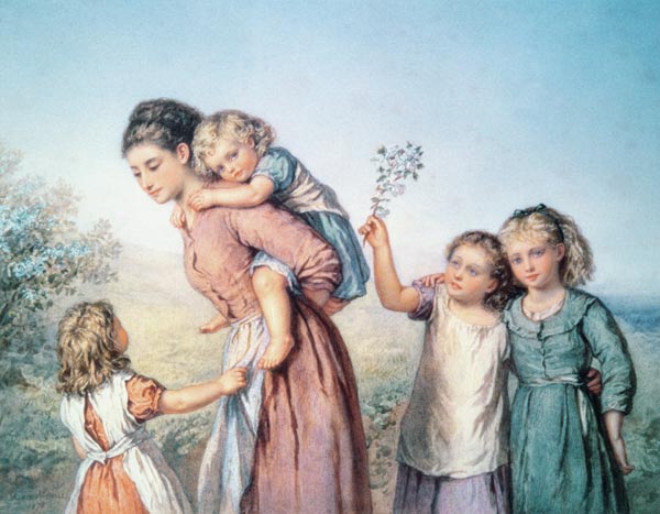 A Mother with her Children from Agnes Nicholl