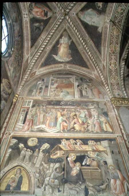 La Cappella della Sacra Cintola (The Chapel of the Sacred Girdle) detail depicting scenes from the L from Agnolo/Angelo di Gaddi