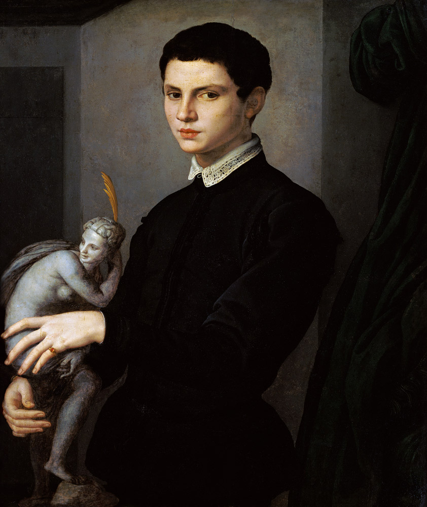 Portrait of a young sculptor. from Agnolo Bronzino