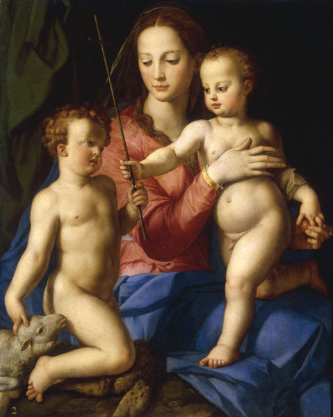 A.Bronzino, Madonna w. Child a. John from Agnolo Bronzino