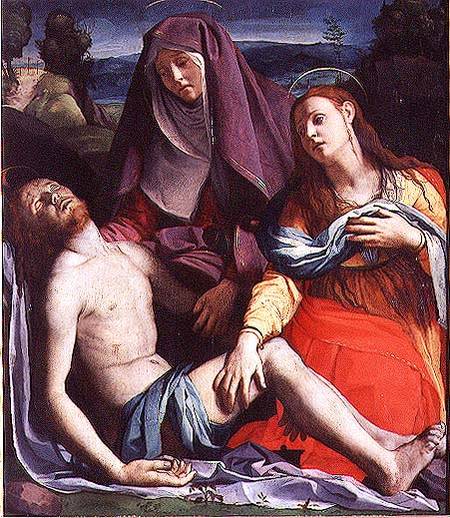 The Dead Christ with the Virgin and St. Mary Magdalene from Agnolo Bronzino