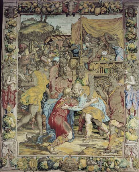 Jakobs Ankunft in Ägypten / Bildteppich from Agnolo Bronzino