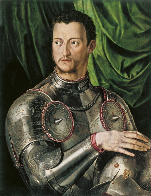 Portrait of Grand Duke of Tuscany Cosimo I de' Medici (1519-1574) in armour from Agnolo Bronzino