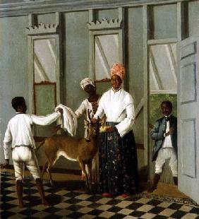 Negro Servants Washing a Deer