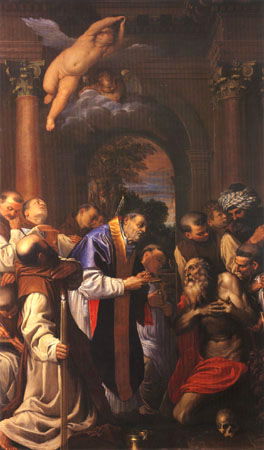 The last communion of the sacred Hieronymus from Agostino Carracci