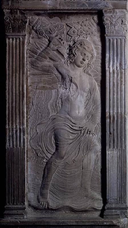 Aquarius, relief from the Chapel of the Planets from Agostino  di Duccio