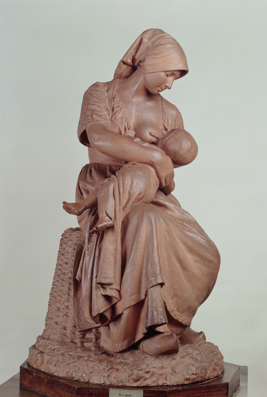 Peasant Woman Nursing an Infant from Aime Jules Dalou