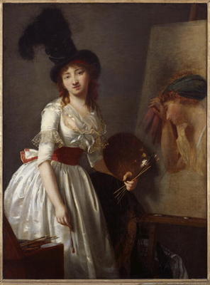 Portrait of a female painter, pupil of David (oil on canvas) from Aimee Duvivier