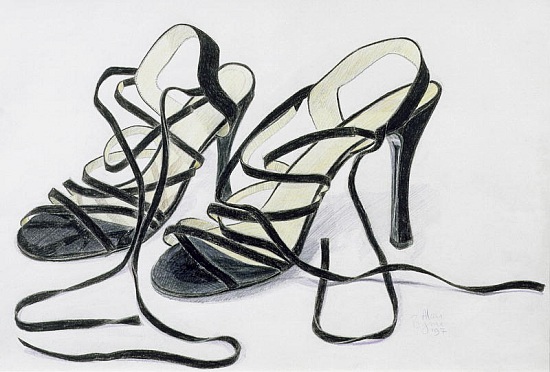 Black Strappy Shoes from Alan  Byrne