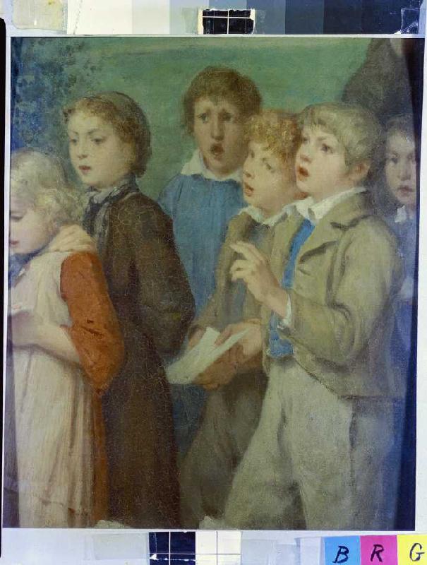 Singende Kinder. from Albert Anker