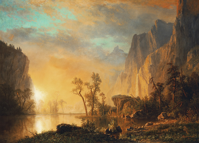 Sunset in the Rockies from Albert Bierstadt