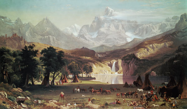 Indian store into the Rocky Mountains. from Albert Bierstadt