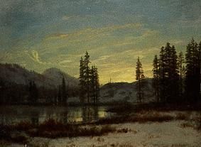 Winter landscape into the Rocky Mountains. from Albert Bierstadt