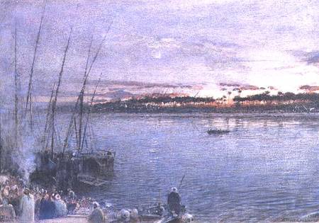 The Nile Ferry Boulac: the Nile ferry from Albert Goodwin