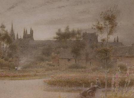 Peterborough Cathedral from Albert Goodwin