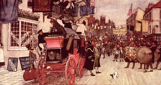 The Election Parade at Eatanswill, from ''The Pickwick Papers'' from Albert Jnr. Ludovici