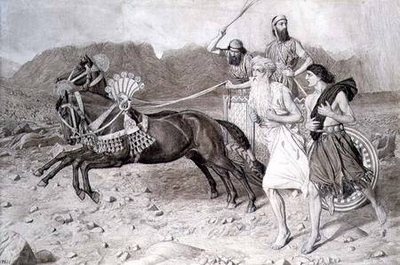 Elijah Running to Jezreel before Ahab's Chariot from Albert Joseph Moore