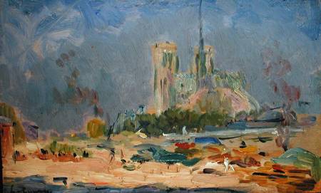 Quai de la Tournelle and Notre-Dame de Paris from Albert Lebourg
