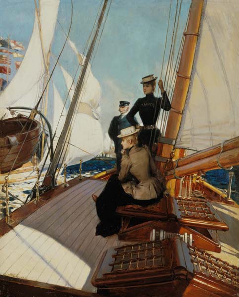 An afternoon on the sailing boat. from Albert Lynch