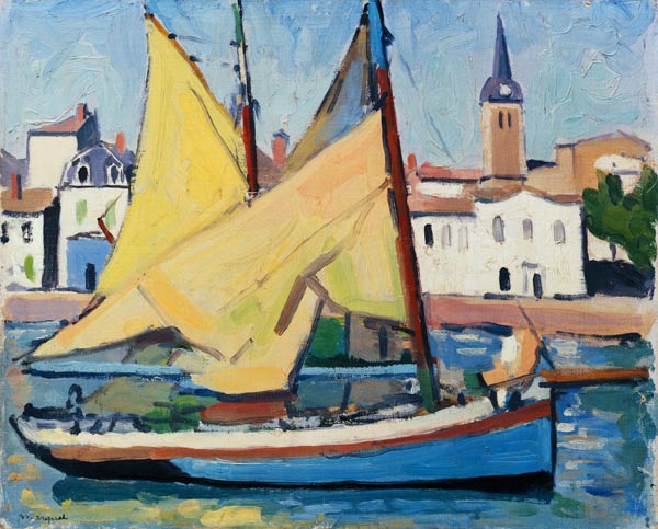 Fishing boat and Eglise of La Channe from Albert Marquet