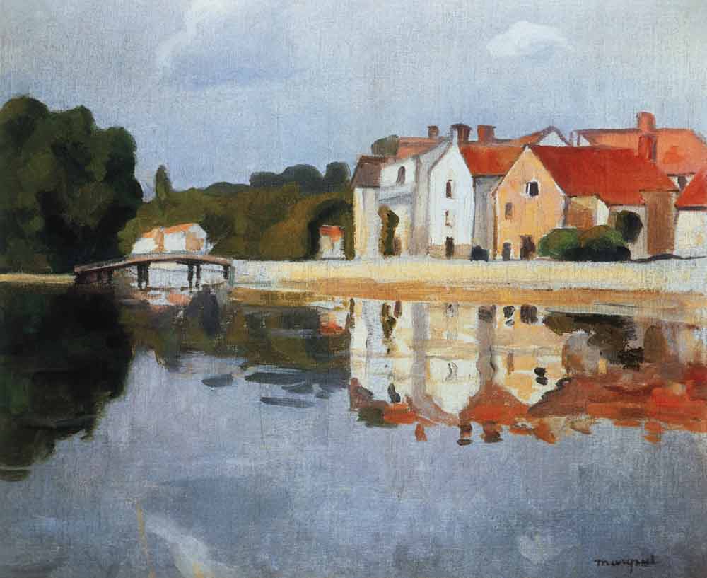 Houses are mirrored in the water (Samois) from Albert Marquet