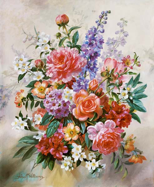 A High Summer Bouquet (oil on canvas)d  from Albert  Williams