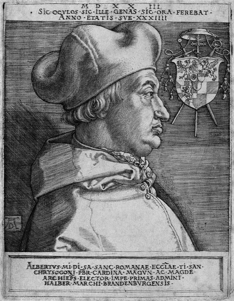 Albrecht of Brandenburg / Engr.by Dürer from Albrecht Dürer