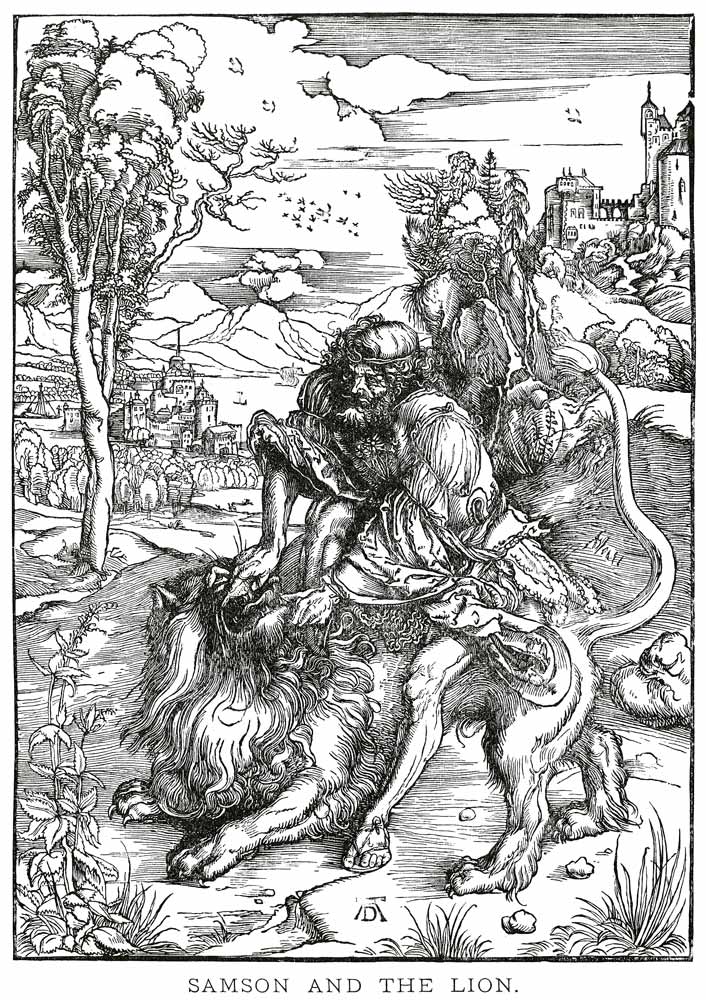 Samson defeats the Lion/ Duerer/ 1496/97 from Albrecht Dürer