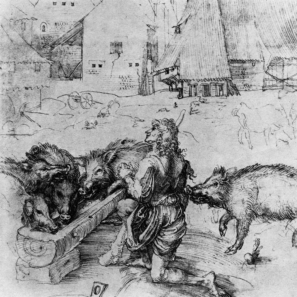 A.Dürer / The Prodigal Son / Drawing from Albrecht Dürer