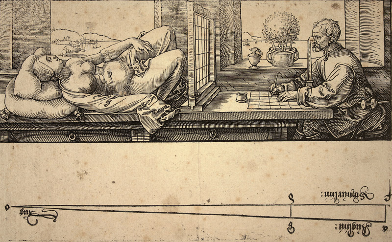 Artist Drawing a Nude with Perspective Device from Albrecht Dürer