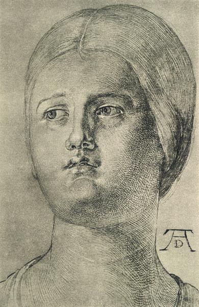 A.Dürer, Head of a Woman /Draw./ c.1505 from Albrecht Dürer