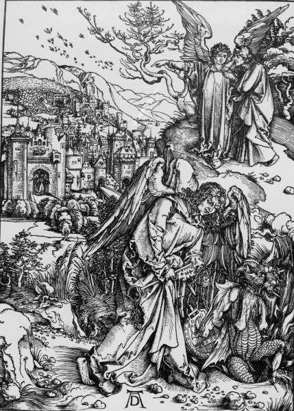Angel with the key to the Abyss / Dürer from Albrecht Dürer