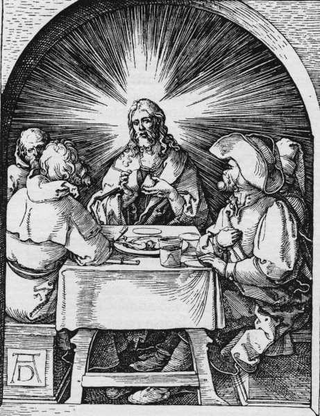 Christ in Emmaus / Dürer / c.1510 from Albrecht Dürer