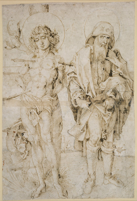Die Heiligen Sebastian und Rochus from Albrecht Dürer