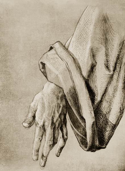 A.Dürer, Hand of Apostle / Draw./ c.1508 from Albrecht Dürer