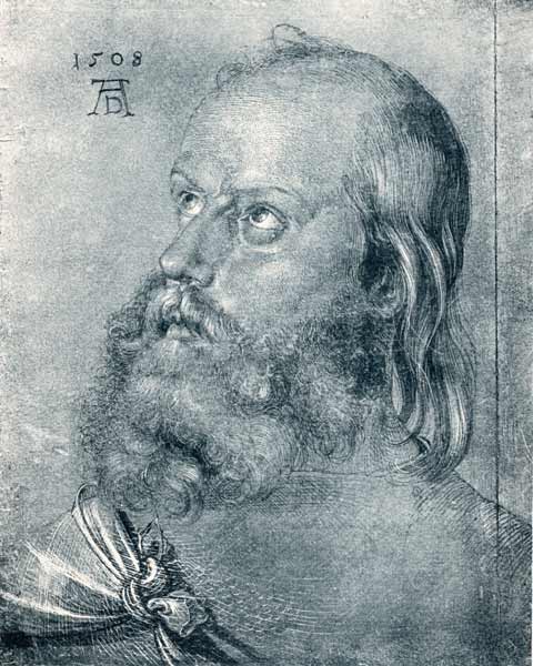 Albrecht Dürer / Head of an apostle from Albrecht Dürer