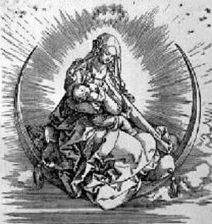 Madonna as nursing mother and divine being from Albrecht Dürer