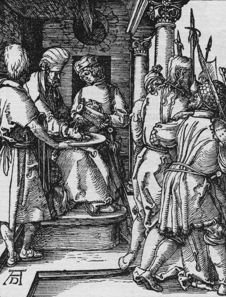 Pilate washes his hands / Dürer / c1509 from Albrecht Dürer