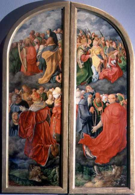 All Saints Day altarpiece, partial copy in the form of two side panels from Albrecht Dürer