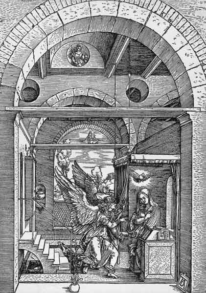 Dürer, The Annunciation /Woodcut/c.1503 from Albrecht Dürer