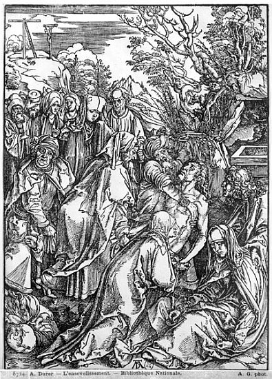 The entombment of Christ, from ''The Great Passion'' series, 1497-1500 from Albrecht Dürer